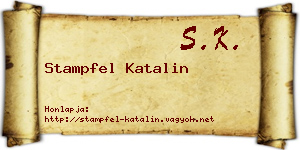 Stampfel Katalin névjegykártya